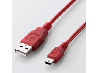 【クリックで詳細表示】ELECOM/エレコム U2C-GMM50RD ゲーム機用USB2.0ケーブル(mini-Bタイプ) [レッド] 5.0m