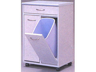 【クリックで詳細表示】アイリスオーヤマ セリエキッチンダブルペールストッカーSKP-47：マーブルグレー