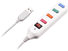 GH-UH204TPW 4�|�[�g�J���t��USB�n�u �z���C�g �d���ꊇON/OFF�؂芷���X�C�b�`�E�|�[�g�L���b�v�t��