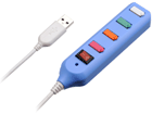 GH-UH204TPB 4�|�[�g�J���t��USB�n�u �u���[ �d���ꊇON/OFF�؂芷���X�C�b�`�E�|�[�g�L���b�v�t��
