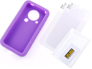 【クリックで詳細表示】ray-out/レイ・アウト RT-IS03C2/V au IS03スリップガードシリコンジャケット/グレープ