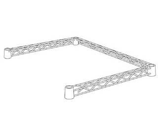 【クリックで詳細表示】ERECTA 【Home ERECTA】 三方クロスバー H1830TWW/ホワイト