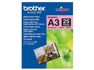 【クリックで詳細表示】brother/ブラザー BP60MA3 インクジェット紙(マット仕上げ) A3 25枚