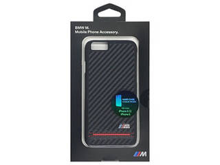 【クリックで詳細表示】BMW 公式ライセンス品 Hard Case - PU Carbon Print - Stripe Pipping - Red iPhone 6/6S BMHCP6HSCR