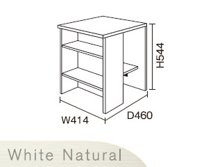 【クリックで詳細表示】ビクターインテリア 【ニューワークスタジオ】 ストレージシェルフ DD-U302-WN(ホワイトナチュラル)