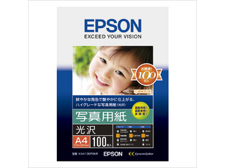 【クリックで詳細表示】EPSON/エプソン 写真用紙 光沢 (A4/100枚) KA4100PSKR