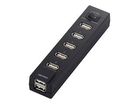 USB2.0Hub �Z���t���o�X�p���[ 7�|�[�g �ߓd BSH7AE03BK �u���b�N