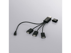 BSH4U13BK USB2.0Hub 3�|�[�g���g�ѓd�b�[�d�E�]���Ή� �u���b�N