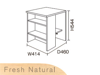 【クリックで詳細表示】ビクターインテリア 【ニューワークスタジオ】 ストレージシェルフ DD-U302-NA(フレッシュナチュラル)