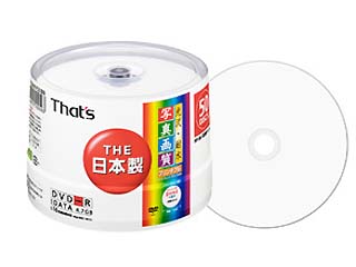 【クリックでお店のこの商品のページへ】START Lab/スタート・ラボ 【That’s】データ用DVD-R 4.7GB 1-16倍速 50枚 DR-47WKY50BN