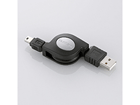 U2C-GMRLM08BK �Q�[���@�pUSB2.0�iA - miniB�^�C�v�j����莮�P�[�u�� 0.8m