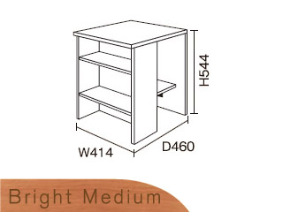 【クリックで詳細表示】ビクターインテリア 【ニューワークスタジオ】 ストレージシェルフ DD-U302-ME(ブライトミディアム)