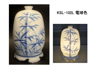 【クリックで詳細表示】新日本照明 KSL-102L LEDスタンド「染付竹葉」(電球色)