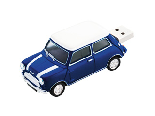 【クリックで詳細表示】GREEN HOUSE/グリーンハウス UFDMC-4GBL MINI Cooper/ミニクーパー型 USBフラッシュメモリ 4GB ブルー