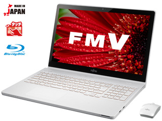タッチ対応15.6型ノートPC LIFEBOOK AH77/R FMVA77RW アーバンホワイト