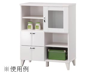 【クリックで詳細表示】SHIRAI/白井産業 【MORCLAY/モークレイ】キャビネット MCL-9075GH WH