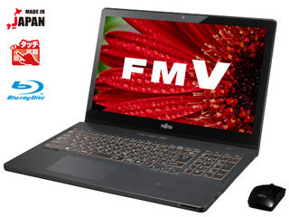 タッチ対応15.6型ノートPC LIFEBOOK AH77/R FMVA77RB シャイニーブラック