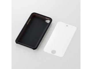 【クリックで詳細表示】ELECOM/エレコム iPod touch用シリコンケース 液晶保護フィルム付 ブラック AVA-T11SCBK