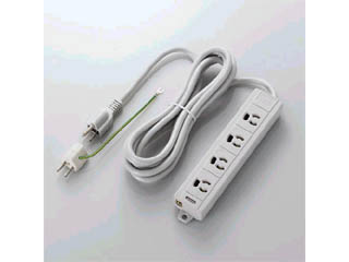 【クリックでお店のこの商品のページへ】ELECOM/エレコム T-ECOH3430NM マグネット付き抜け止め防止OAタップ 3P式4個口