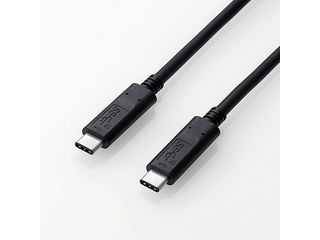 【クリックでお店のこの商品のページへ】USB3.1ケーブル/Gen2/C-Cタイプ/認証品/PD対応/3A出力/1.0m/ブラック USB3-CCP10NBK
