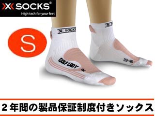 【クリックで詳細表示】GOLDWIN/ゴールドウィン X20252 X-SOCKS(Xソックス) ゴルフ・レディー【Sサイズ】(ホワイト×ピンク)