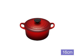 【クリックで詳細表示】Le Creuset/ル・クルーゼ 【期間特価】〔ホーロー鍋〕 AKK-43166 ココット・ロンド(16cm)/チェリーレッド ＜br＞ 【sbsale】