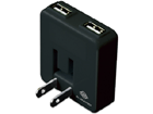 PL-WUCHG01-B 2�|�[�g�����[�d iPod/PSP�Ή� USB���o�C���[�d�� �u���b�N