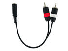 3.5mm�X�e���I�~�j�W���b�N-RCA(�ԁE��)�I�X�P�[�u�� 15cm