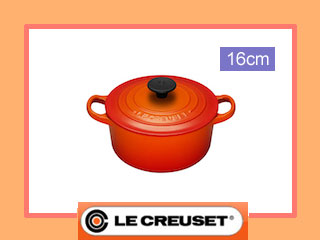 【クリックで詳細表示】Le Creuset/ル・クルーゼ 〔ホーロー鍋〕 AKK-43162 ココット・ロンド(16cm)/オレンジ