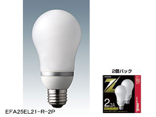 【クリックで詳細表示】TOSHIBA/東芝ライテック EFA25EL21-R-2P 「ネオボールZリアル」2個組電球色