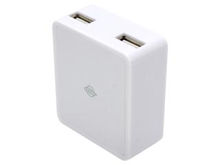 【クリックでお店のこの商品のページへ】プラネックスコミュニケーションズ 【納期未定】PL-WUCHG03-W USB2ポートACアダプタ 2000mA White/ホワイト