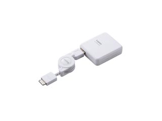 【クリックで詳細表示】ロジテック LPA-ACWU01WH WM-PORT搭載Walkman専用ACアダプタ(着脱式リールケーブル) ホワイト