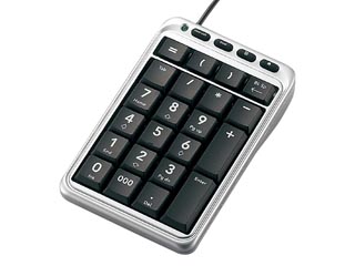 【クリックで詳細表示】ELECOM/エレコム 【USB1.1ハブ2ポート付き・スタンダードサイズ】TK-TCM001SV USBテンキーパッド/Excelマスター/シルバー