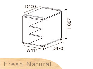 【クリックで詳細表示】ビクターインテリア 【ニューワークスタジオ】 ストレージワゴン DD-S420-NA(フレッシュナチュラル)