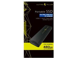 【PS4におすすめ】ULTRA PLUS USB3.1 Gen 2対応ゲーミングSSD 480GB PHD-GS480GU
