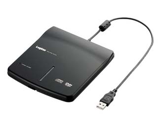 【クリックでお店のこの商品のページへ】ロジテック USB2.0バスパワー対応 読み込み専用 外付けDVDドライブ ブラック LDV-P8U2LBK