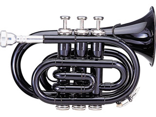 入門者用ポケットトランペット KTR-33P/BK (KTR33P/ブラック)【7点セット】