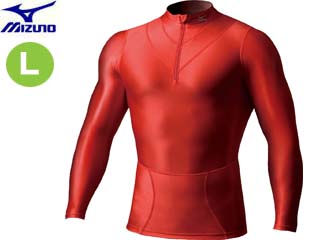 【クリックで詳細表示】Mizuno/ミズノ A86YM060-62 バイオギア スイングNAVI ジップアップハイネック 長袖 メンズ (レッド) 【Lサイズ】
