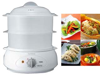 【クリックで詳細表示】TWINBIRD/ツインバード SP-4137W フードスチーマー(ホワイト)≪コンパクトタイプ≫