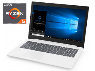 15.6型ノートPC ideapad 330(AMD Ryzen 5 2500U/256GB SSD/Radeon Vega8) 81D200P8JP ブリザードホワイト