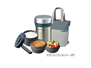 【クリックでお店のこの商品のページへ】ZOJIRUSHI/象印 【納期未定】SL-NC09-ST ステンレスランチジャー【1.5杯分】(縦型：ごはん・おかず・スープ)