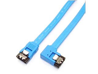 【クリックでお店のこの商品のページへ】プラスアップ SATAIIケーブル ストッパー付片側Lコネクタ(左)PSL30BL