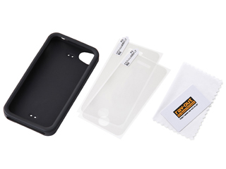 【クリックで詳細表示】ray-out/レイ・アウト iPhone 4S用シルキータッチシリコンジャケット RT-P4C1/B ブラック