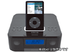 PSP-MSSBCB iPod��p FM/AM���W�I���ږڊo�܂��@�\�t���X�s�[�J�[ �u���b�N ���䐔���������I