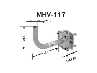 【クリックで詳細表示】DXアンテナ MHV-117(45形用壁面取付共用)