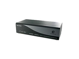 【クリックで詳細表示】ハイパーツールズ VSE-103A 3ポートオーディオ＆ビデオ分配器