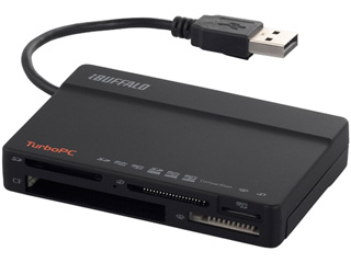 【クリックで詳細表示】BUFFALO/バッファロー 高速カードリーダー 4倍速 TurboPC 52＋5メディア ブラック BSCR05TU2BK