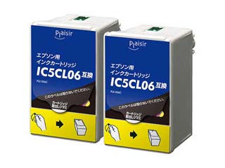 【クリックで詳細表示】Plaisir/プレジール PLE-E06C2P(カラー2個パック) エプソン(EPSON) IC5CL06対応/カラー2個パック