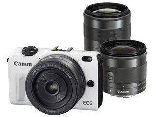 【クリックで詳細表示】CANON/キヤノン EOS M2・トリプルレンズキット(ホワイト) 【送料代引き手数料無料！】