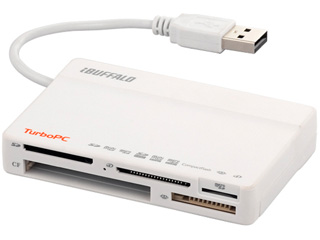 【クリックで詳細表示】BUFFALO/バッファロー 高速カードリーダー 4倍速 TurboPC 52＋5メディア ホワイト BSCR05TU2WH